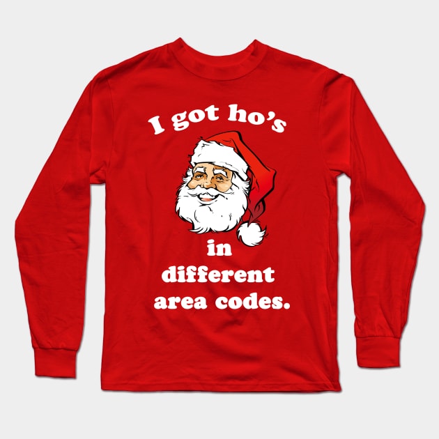 Santa Long Sleeve T-Shirt by NineBlack